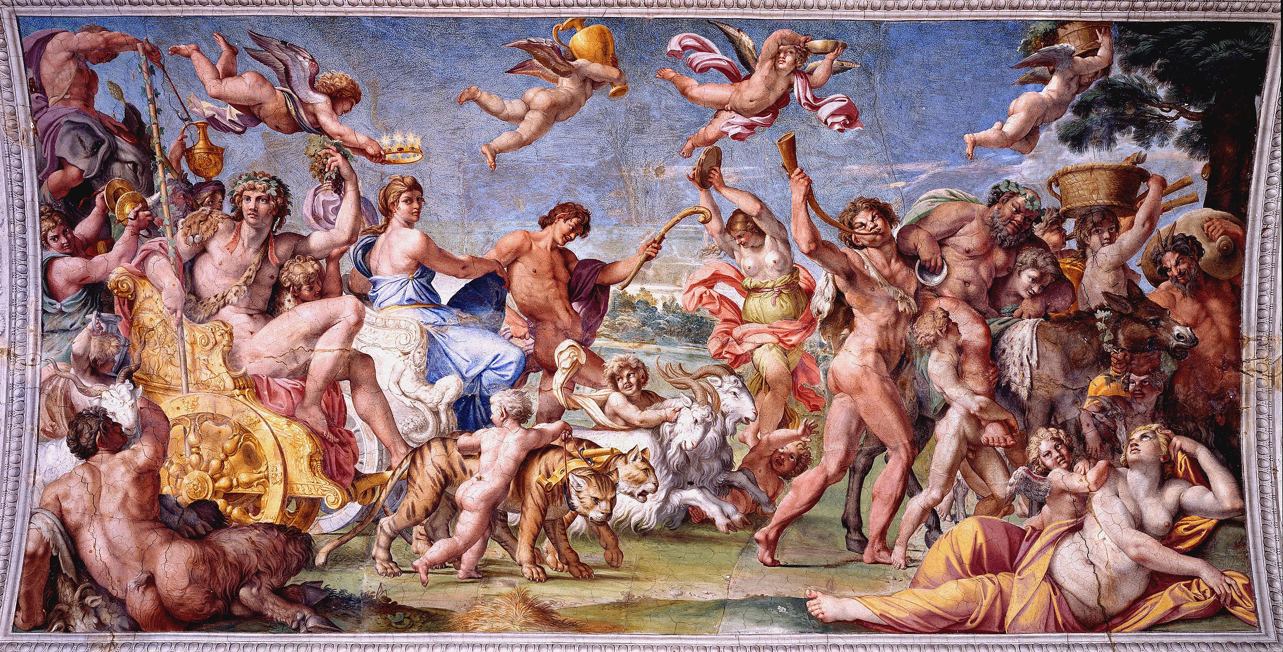 Der Triumph von Bacchus und Ariadne, Annibale Caracchi, Fresko, 1600, Palazzo Farnese, Rom

ART & WINE MAGAZINE